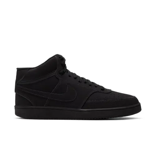 NIKE Herren Court Vision Mid Sneaker, Schwarz, 41 EU - Stylische Mid-Cut Sneaker für Herren, ideal für Freizeit und Sport, bieten optimalen Komfort und Unterstützung bei jedem Schritt.