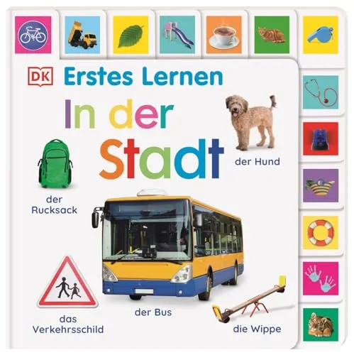 Produktbild Erstes Lernen. In der Stadt: Pappbilderbuch mit Griff-Register und über 200 Fotos ab 1 Jahr
