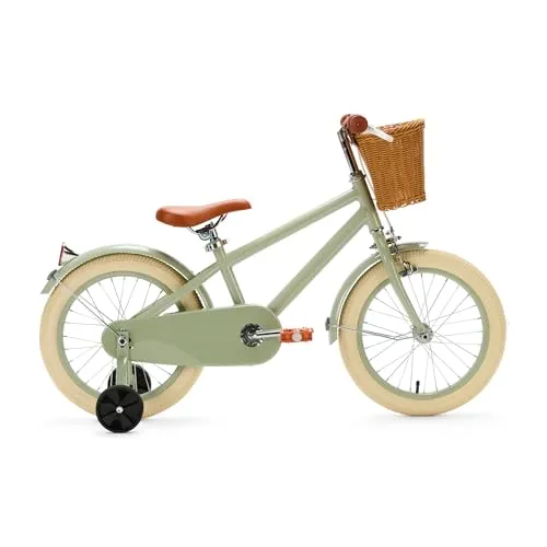 Generation Retro 16 Zoll Grün – Kinderfahrrad mit Korb