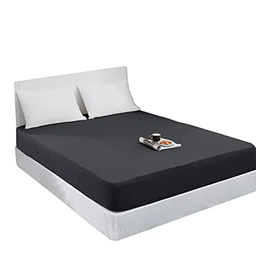 Mixibaby Spannbettlaken Jersey Spannbetttuch 100% Baumwolle Bettlaken Spannbettuch Laken 28 Farben, Größe:140 x 200 cm, Farbe:Antrazit