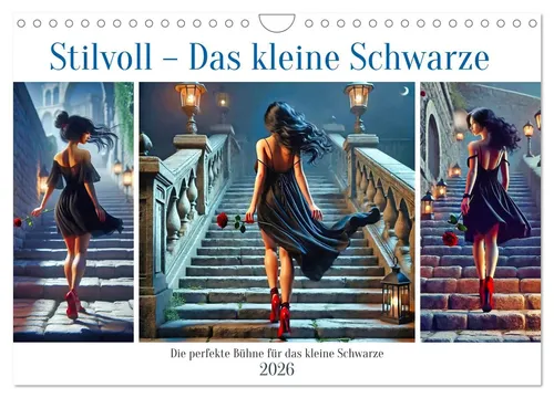 Paul Michalzik | Stilvoll - Das kleine Schwarze (Wandkalender 2026 DIN A4) - Kalender mit 14 stilvollen Motiven des klassischen Kleides, ideal für modebewusste Frauen und als Geschenk zu jedem Anlass.