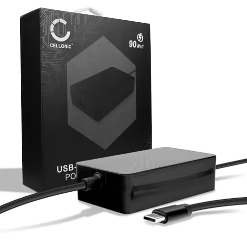 CELLONIC PD Power Delivery | 5V-20V 90W Netzteil (auch 87W 61W 45W 30W 12W) für USB C Notebooks, Tablets, Smartphones - CC-PD90 Schnellladegerät 2.9m Notebook Ladegerät Laptop Ladekabel Power Supply