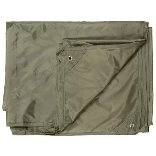 MFH Mehrzweckplane Tarp 200 x 300 cm (Oliv) - Zeltplanen - Hochwertige, wasserdichte Plane mit Metallösen, ideal für Outdoor-Aktivitäten, Trekking und Wandern. Leicht und platzsparend im Transportbeutel.