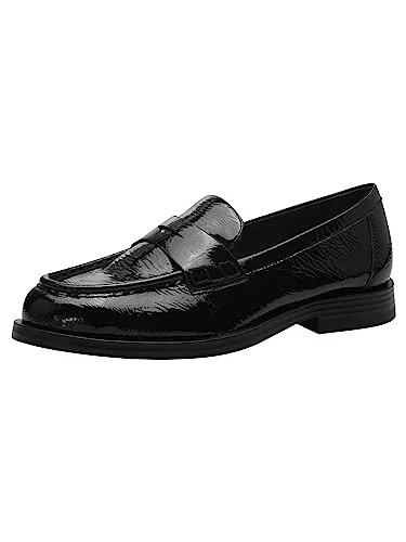 Tamaris Mokassin Slipper 1-24311-41 Damen Schwarz 39 EU - Slipper & Loafer mit TOUCH-IT-Technologie für optimalen Tragekomfort, passt sich perfekt an deinen Fuß an und bietet stilvolles Laufen im Büro oder in der Freizeit.