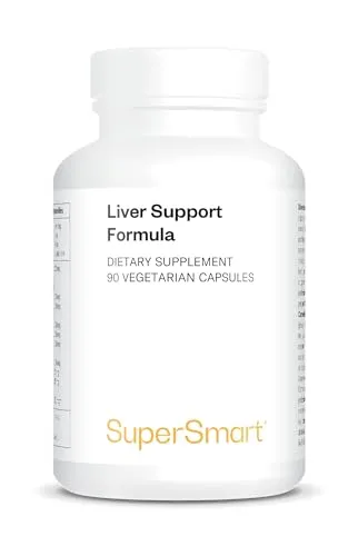 Supersmart Liver Support Formula mit Mariendistelextrakt – 90 vegetarische Kapseln