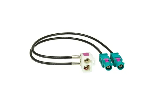 tomzz Audio Doppel Fakra Antennenadapter 2 x Fakra (M) Stecker auf Doppelfakra (F) KFZ-Adapter