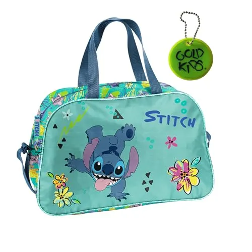 Paso Sporttasche Kinder - Umhängetasche mit Stitch Motiv - Klassische Sporttaschen mit energiegeladenem Design, verstärktem Boden und verstellbarem Schultergurt für optimale Bewegungsfreiheit und Organisation beim Sport.