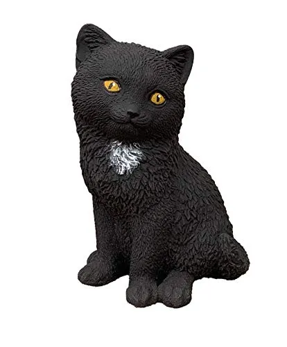 stoneandstyle Steinfigur Schwarze Katze Morle frostfest wetterfest Steinguss