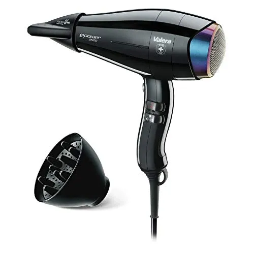 Valera ePower 2020 Professional Haartrockner 1600 W - Professioneller Haartrockner mit 1600 W Leistung und Diffusor, ideal für schnelles und schonendes Trocknen, hergestellt in der Schweiz.