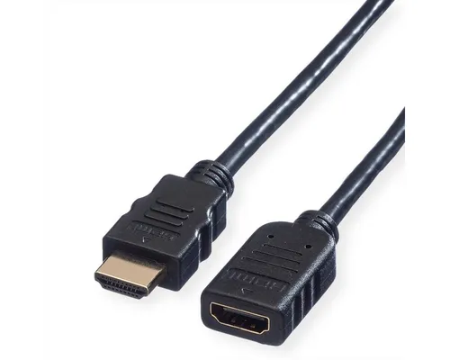 VALUE HDMI High Speed Verlängerungskabel Audio- & Video-Kabel, HDMI Typ A Männlich (Stecker), HDMI Typ A Weiblich (Buchse) (200.0 cm), mit Ethernet, ST-BU
