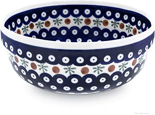 Bunzlauer keramik Original Schüssel mit Innendekor Ø20 cm, 1,5 Liter [Form 3] Dekor 41
