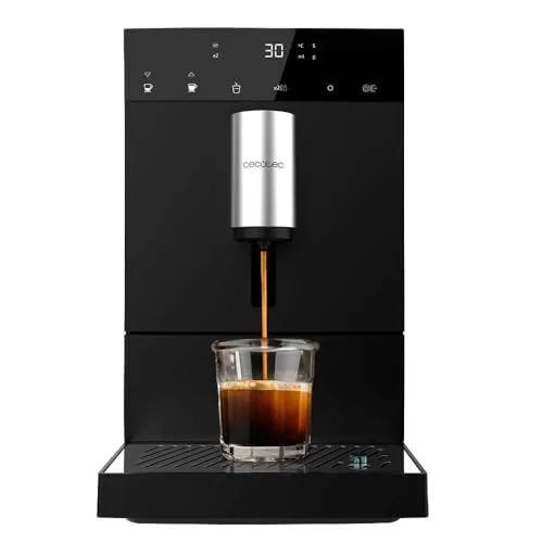 Cecotec Superautomatische Kaffeemaschine Cremmaet Compact - Kompakte Espressomaschine mit 19 Bar Druck, die frisch gemahlene Bohnen für perfekten Kaffee auf Knopfdruck nutzt. Schnelles Thermoblock-System und anpassbare Kaffeestärke.