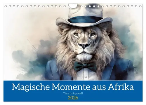 Elske Strecker | Magische Momente aus Afrika - Wandkalender 2026 - Kalender mit 14 Seiten, einzigartiger Mix aus afrikanischer Tierwelt und Fantasie, ideal für Kunstliebhaber und als Wanddekoration.