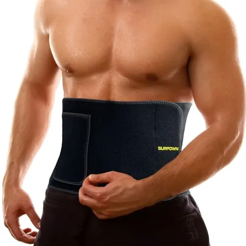 Waist Trainer Bauchweggürtel Damen Herren, Bauchgurt Sport Bauchgürtel zum abnehmen, Schwitzgürtel Bauch Weg gürtel, Schwitz gürtel, Fettverbrennungs gürtel Bauchstraffung Taillentrainer, Schwarz L