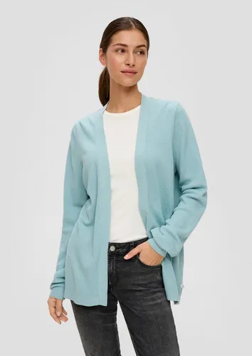 QS Strickjacke – Stilvolle Damenjacke - Moderne Strickjacke mit langen Ärmeln und Rippbündchen. Perfekt für jeden Anlass, bietet sie eine bequeme Passform und ist vielseitig kombinierbar.