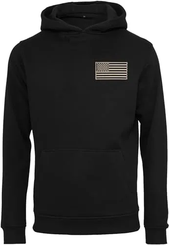 Baddery Hoodie Herren: USA-Flagge mit Stick Patch - US Army Kapuzenpullover (3XL) - Kapuzenpullover für Herren mit hochwertigem Stick-Patch und original Siebdruck, ideal für Fans der US Army. Hohe Farbintensität und Haltbarkeit, perfekt für jeden Anlass.