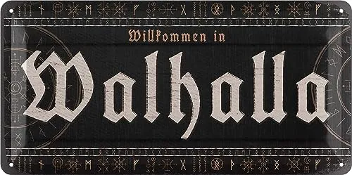 LANOLU Retro Blechschild WALHALLA von LANOLU