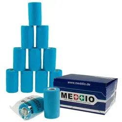 meDDio Pferdebandage 12 Haftbandagen Größe+Farbe wählbar, blue refresh blau 10 cm