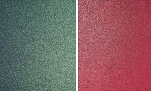 Blatt Bastelpapier, A4, Weihnachtsfarben, Papier Hoher Qualität, 120 g/m², Perlglanz-Optik in rot und grün, 10 Blatt, jeweils doppelseitig verwendbar 20 x