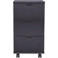 Produktbild vidaXL Schubladenelement mit Rollen – 33x45x60cm Schwarz