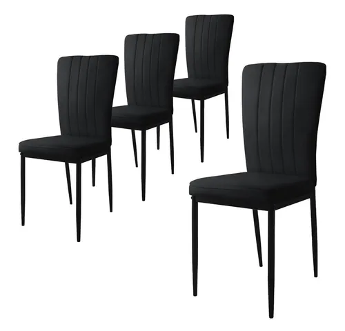 ML-DESIGN Esszimmerstuhl Set mit Rückenlehne - 4er Set Samt & Metallbeine - Stühle für Esszimmer und Wohnzimmer, ergonomisches Design mit leicht zu reinigendem Samtbezug, ideal für stilvolle Einrichtung.