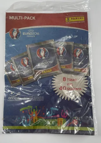 Panini UEFA Euro 2016 France Sticker 1 Stück Multi-Pack =  8 Booster - Neu OVP