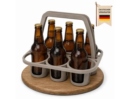 ONDIS24 Flaschenhalter Flaschenträger, Einkaufshilfe, Tragehilfe für 6 Flaschen, (1-St)