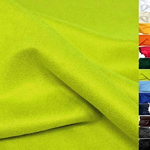 TOLKO weiches Wildleder als Polsterstoff Meterware | Abriebfester Mikrofaser Bezugstoff/Möbelstoff zum Polstern, Beziehen, Basteln und Dekorieren | 150cm breit (Hell Grün)