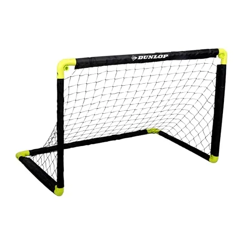 Dunlop Faltbares Fußballtor 90 x 59 x 61 cm - Tore & Torwände – Kompaktes, tragbares Design für drinnen und draußen, ideal für Kinder und Anfänger, um Fußballfähigkeiten spielerisch zu verbessern.