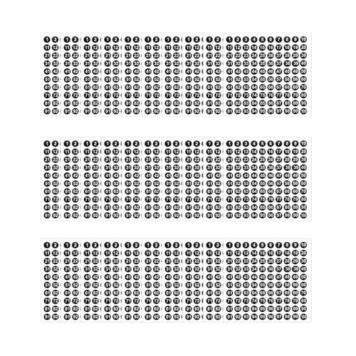 Stück 1-100 Zahlen Aufkleber,Number Stickers,Little Numbers,Zahlenaufkleber,Sticker,Schwarz Klebezahlen zum Aufkleben Selbstklebende Etiketten Wetterfest für Büro Heim Kinder,Inventarsortierung 30