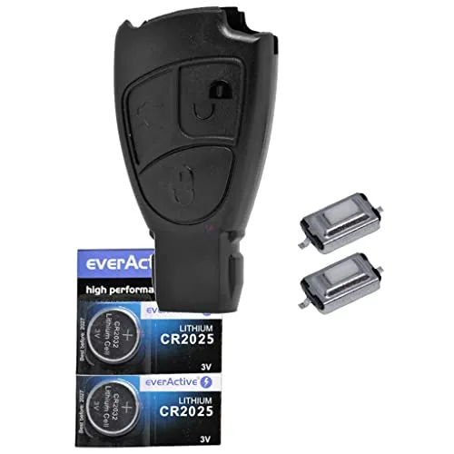 Auto Schlüssel Smartkey Funk Fernbedienung Sender 3 Tasten Gehäuse 2X Mikrotaster 2X CR2025 Batterie für Mercedes Benz