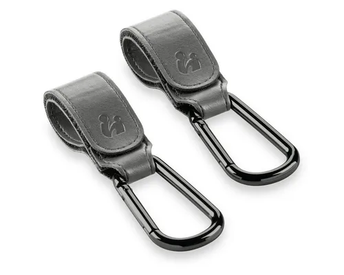 Hauck Wickeltasche Universal Kinderwagen Haken - Grau (2-tlg), für Tragetaschen / Wickeltaschen