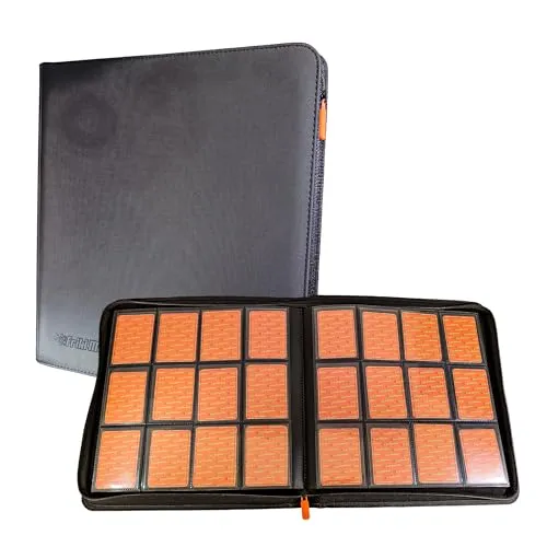 Sammelkartenalbum mit Reißverschluss | Binder TCG 12 Taschen, 4 x 3 für 480 Karten - Praktisches Sammelalbum für TCG-Karten mit 20 Doppelseiten und einem sicheren Reißverschluss. Ideal zur Aufbewahrung und zum Schutz Ihrer wertvollen Karten vor Staub und Schmutz. Kompakt und tragbar – perfekt für Sammler!