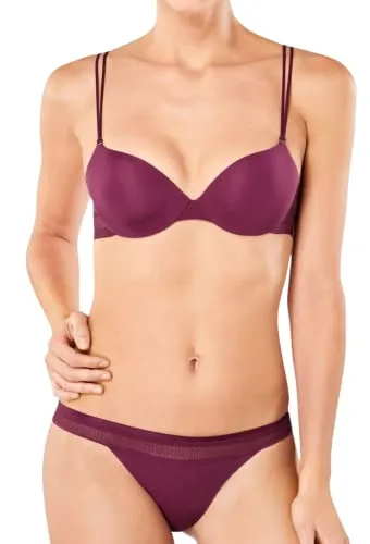 Sloggi Damen Halbschalen BH S Silhouette WHP, Violett (Bordeaux 3748), Gr. 70B - Klassische BHs für Damen, bietet perfekten Halt und ein angenehmes Tragegefühl dank hochwertiger Materialien.