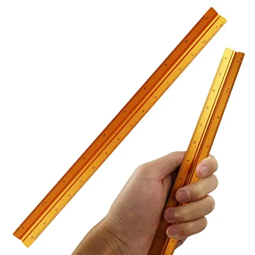 Dreikantmaßstab Lineal 30 cm, Maßstab 1:20, 1:25, 1:50, 1:75, 1:100, 1:150