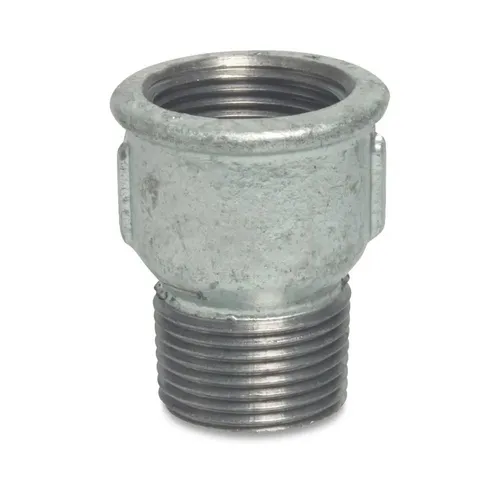 Gewindefitting aus Temperguss 1/2' IG x 1/2' AG, verzinkt