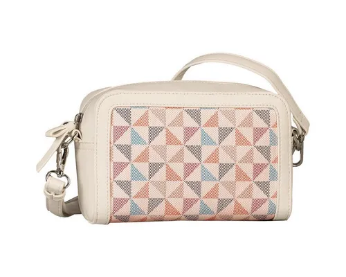 Gabor bags Damen Meria 004601 Umhängetasche, Rosa - Trendige Geometrie - Umhängetasche in Rosa mit modernem geometrischem Druck, abnehmbaren Schulterriemen und durchdachtem Innenlayout für optimalen Tragekomfort.