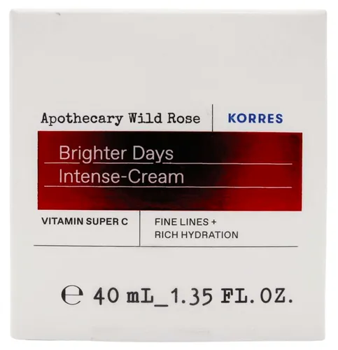 Korres Apothecary Wild Rose Brighter Days Intense Tagescreme 40 ml - Sonstige Gesichtspflegeartikel mit stabilisiertem Vitamin C, spendet 24h Feuchtigkeit, glättet Fältchen und verleiht einen strahlenden Teint.