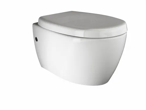 Aqua Bagno Tiefspül-WC Spülrandlose Toilette - WC-Becken mit modernem spülrandlosem Design, hygienisch und leicht zu reinigen. Ausgestattet mit Softclose Duroplast WC-Sitz für maximalen Komfort und einfache Montage.