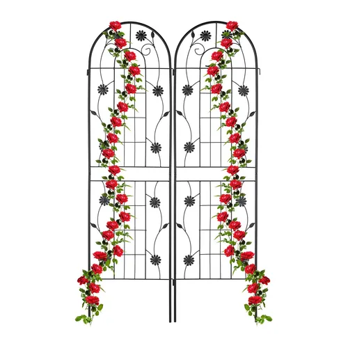 Rankgitter Rankhilfe Rosenspalier Metallspalier - Spaliere aus pulverbeschichtetem Eisen, 180 cm hoch, ideal zur Unterstützung von Pflanzenwachstum und für einen eleganten Gartenlook.