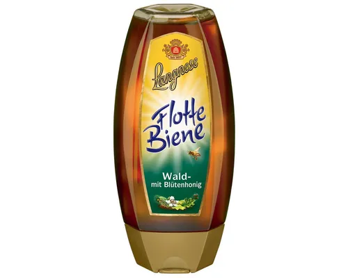 Langnese Flotte Biene Waldhonig 500g - Vollmundiger Waldhonig mit Blütenhonig, ideal zum Verfeinern von Speisen und als köstlicher Brotaufstrich. Genießen Sie den einzigartigen Geschmack aus sonnigen Landschaften.
