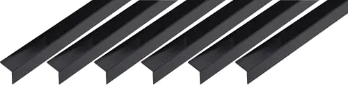 Alberts 6 x selbstklebendes Winkelprofil aus Kunststoff, schwarz glänzend 1000 x 20 mm - Robustes selbstklebendes Winkelprofil aus PVC-U, ideal für Heimwerker und Handwerker. Perfekt als Kantenschutz und einfach zu verarbeiten. Maße: 1000 mm lang, 20 mm breit.