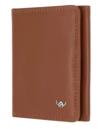 Golden Head Leder Kartenetui Polo RFID Protect Minischeintasche 1012 Cognac braun