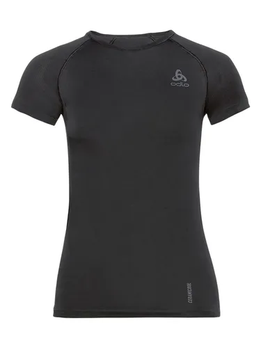 Odlo Performance X-Light Eco Crew Neck Damen Unterhemd - Schwarz, Größe M - Funktionsunterwäsche mit recycelten Materialien und Ceramicool-Fasern für optimale Kühlung und Komfort beim Radfahren, Wandern und im Alltag.