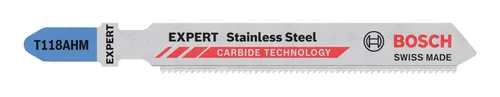 Bosch Zubehör Expert Stainless Steel T 118 AHM Stichsägeblatt - 3er-Pack - 2608900561 (3 Stück)