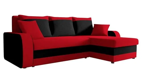 Mirjan24 Ecksofa Kristofer - Design Eckcouch mit Schlaffunktion - Sofas & Couches: Vielseitiges Ecksofa mit 2 Bettkästen und großzügiger Schlaffläche von 200 x 122 cm, ideal für Gästeübernachtungen.