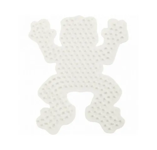 NABBI Bügelperlen Nabbi® BioBeads Stiftplatte Frosch, 12 x 10 cm, weiß