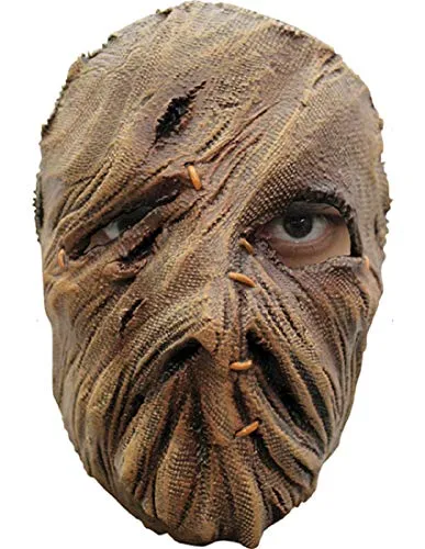 Einäugige Vogelscheuche Maske des Grauens - Latex Halbmaske für Erwachsene, lebensecht und perfekt für Halloween und Grusel-Events