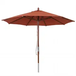 MCW Sonnenschirm, Orange, 300x300 cm, Hartholz