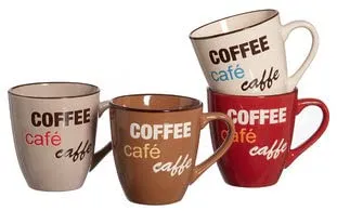 Ritzenhoff & Breker Kaffe-Serie Coffee Talk Größe 4er Set Kaffeebecher 390 ml Coffee Talk